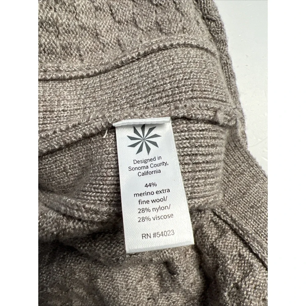 Athleta Wool Knit Tunic Sweater Pullover‎ Light Purple Crewneck Sz M Side Slit